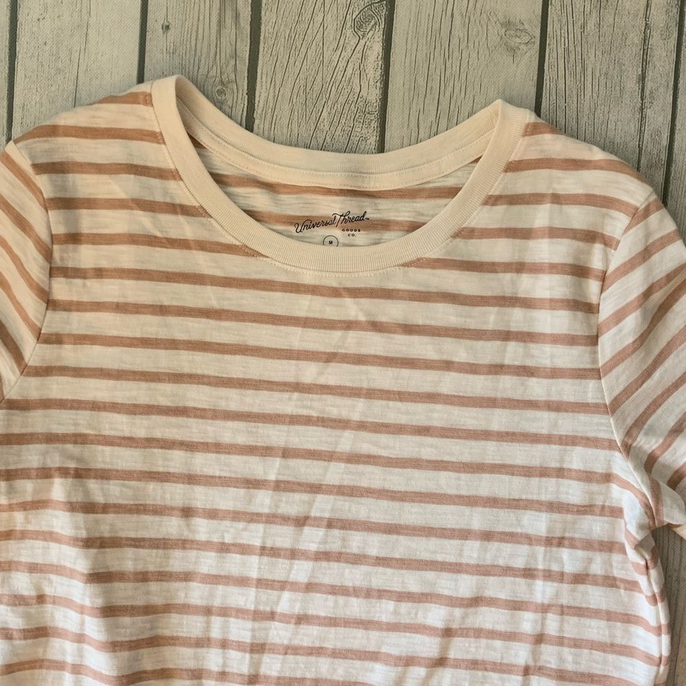 Universal Thread white and tan t-shirt dress-medium - Picture 5 of 6